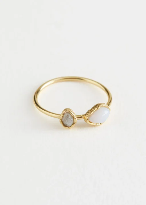 Bague à Deux Pierres