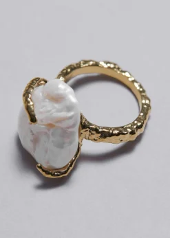 Bague à Perle D’eau Douce Style Baroque