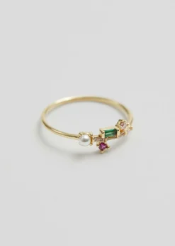 Bague Délicate Avec Ornements