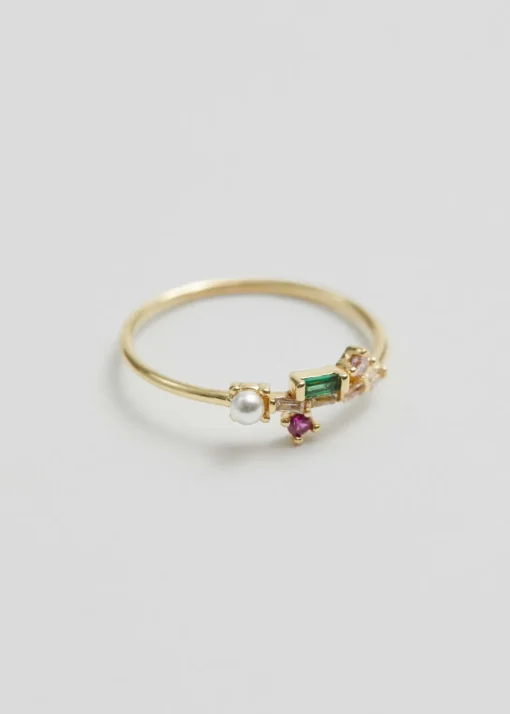 Bague Délicate Avec Ornements