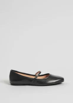 Ballerines Mary Jane En Cuir