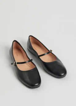 Ballerines Mary Jane En Cuir