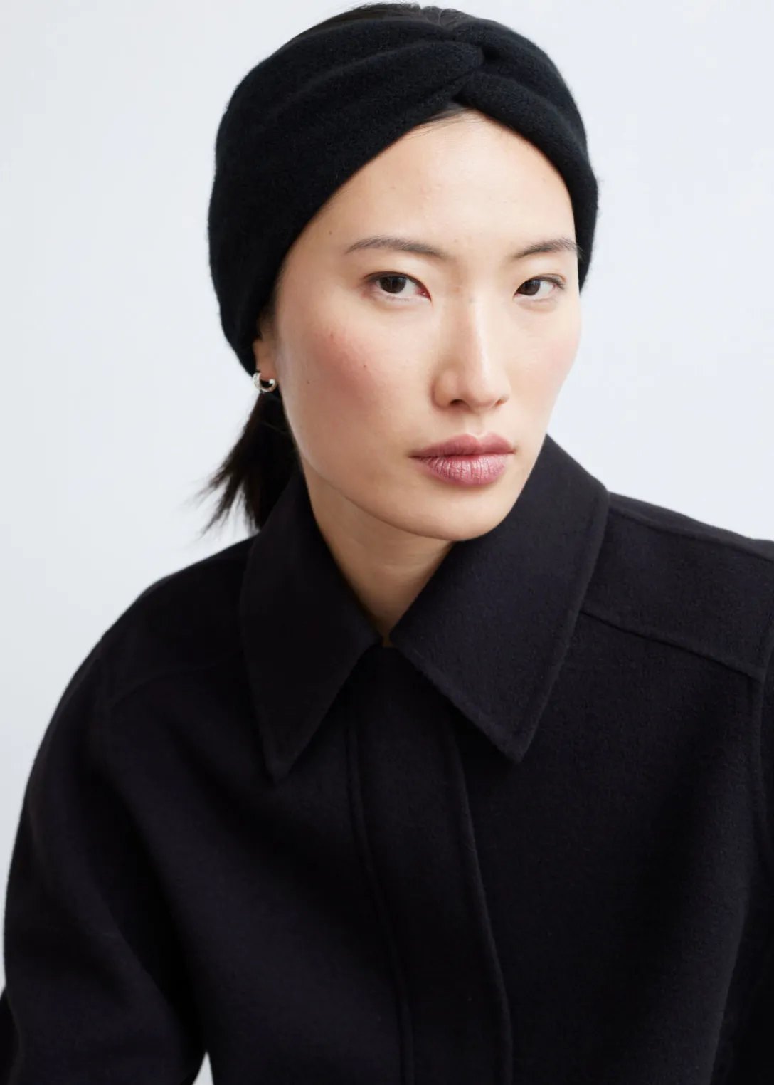 Bandeau Torsadé Devant En Cachemire