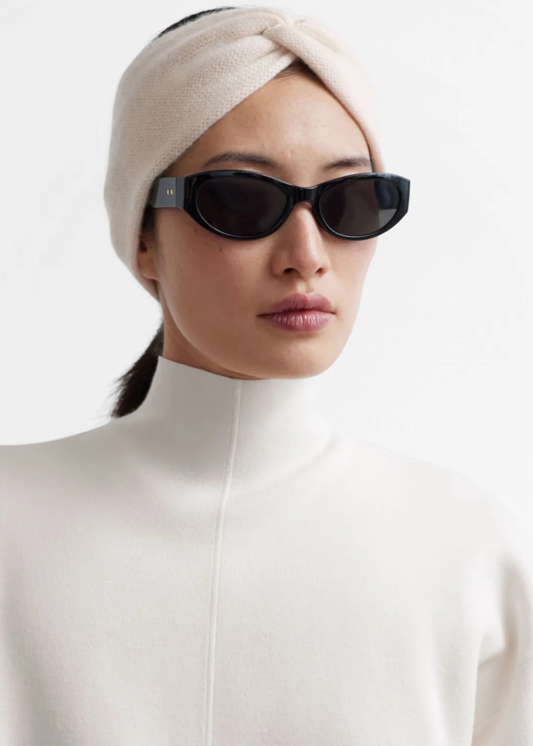 Bandeau Torsadé Devant En Cachemire