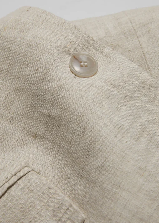 Blazer Ajusté En Lin