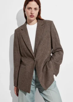 Blazer En Laine Mélangée