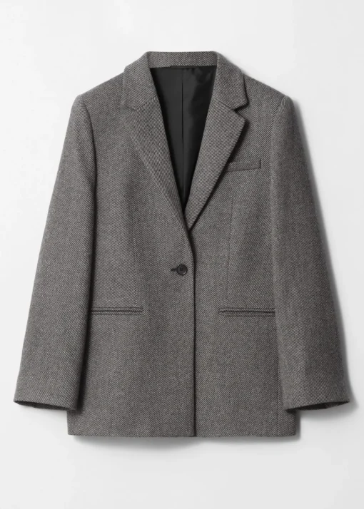 Blazer En Laine Mélangée