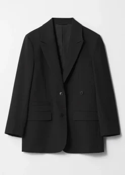 Blazer Oversize En Laine Mélangée