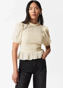 Blouse à Smocks Et à Basque