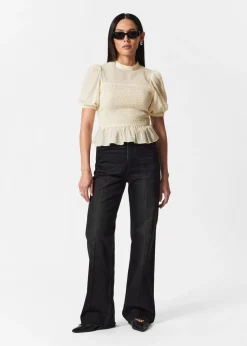 Blouse à Smocks Et à Basque