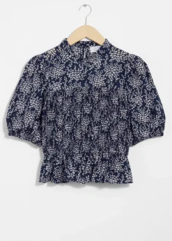 Blouse à Smocks Et à Basque
