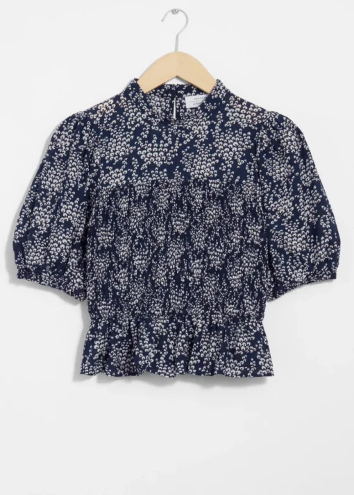 Blouse à Smocks Et à Basque