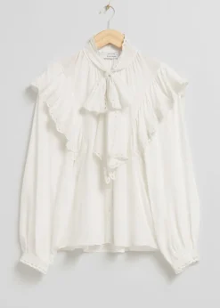 Blouse à Volants Festonnés
