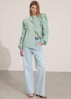 Blouse à Volants Festonnés