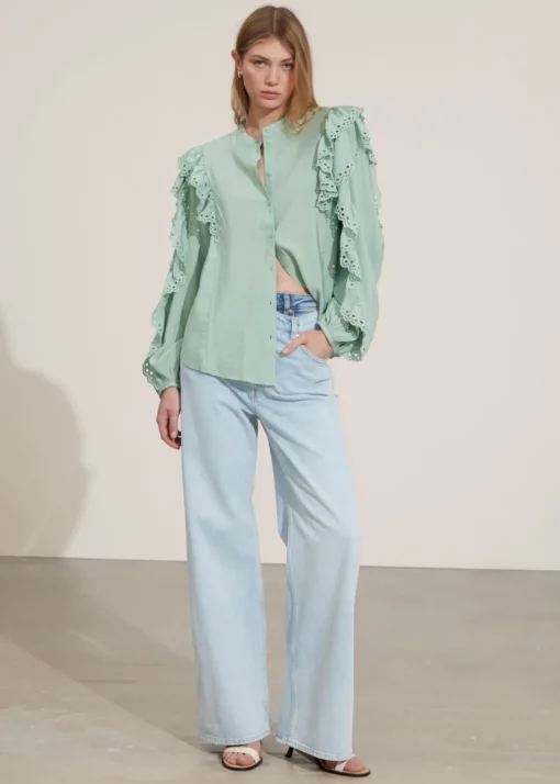 Blouse à Volants Festonnés