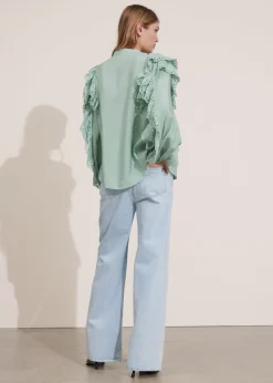 Blouse à Volants Festonnés