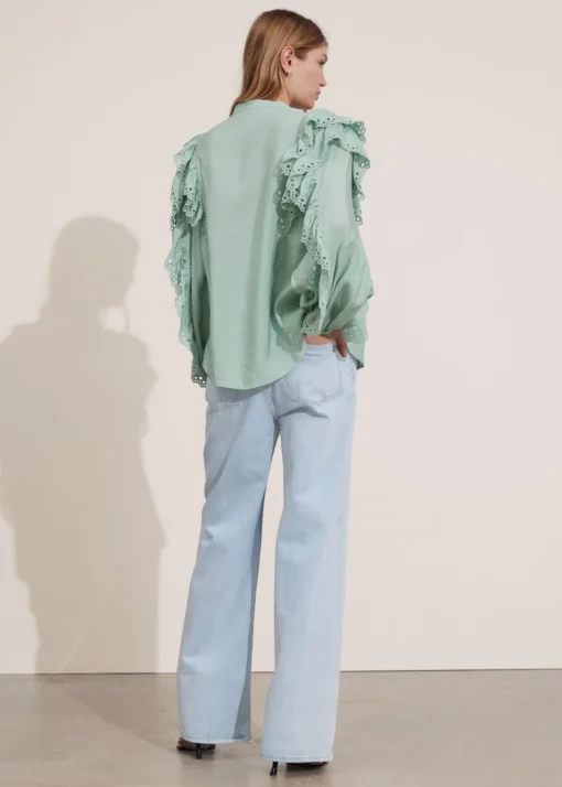 Blouse à Volants Festonnés
