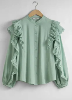 Blouse à Volants Festonnés