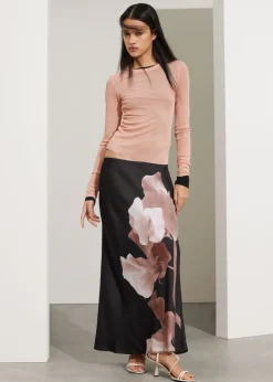 Blouse Ajustée En Soie Couleur Mûre