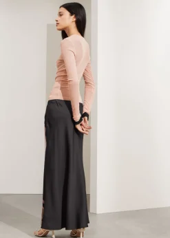 Blouse Ajustée En Soie Couleur Mûre