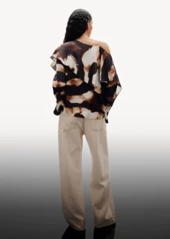 Blouse Asymétrique En Satin