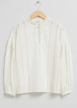 Blouse Décontractée Avec Broderies