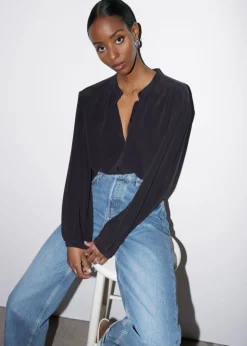 Blouse Décontractée En Soie