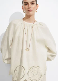 Blouse En Lin à Dos Ouvert