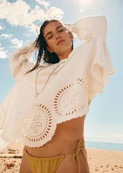 Blouse En Lin à Dos Ouvert
