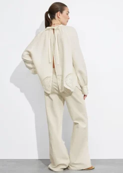 Blouse En Lin à Dos Ouvert