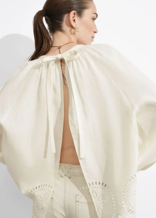 Blouse En Lin à Dos Ouvert