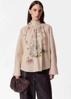 Blouse Imprimée à Nœud