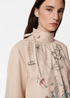 Blouse Imprimée à Nœud