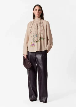 Blouse Imprimée à Nœud