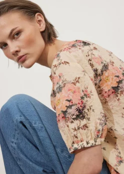 Blouse Oversize à Manches Ballon