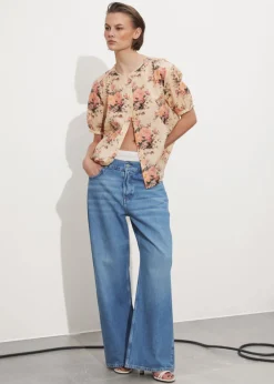 Blouse Oversize à Manches Ballon