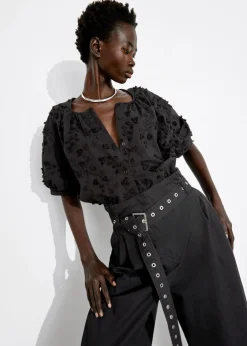 Blouse Oversize à Manches Ballon