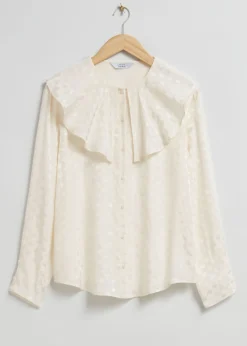 Blouse Volantée En Jacquard