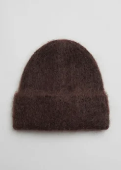 Bonnet En Mohair Mélangé Brossé