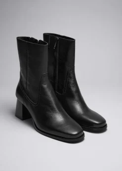 Bottines Classiques En Cuir