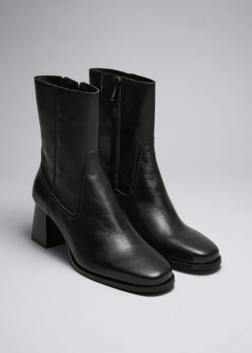 Bottines Classiques En Cuir