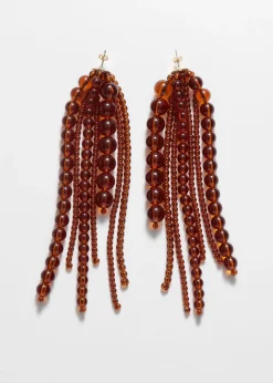 Boucles D’oreilles à Perles En Verre En Cascade