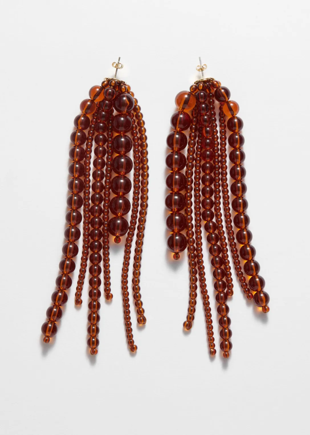 Boucles D’oreilles à Perles En Verre En Cascade