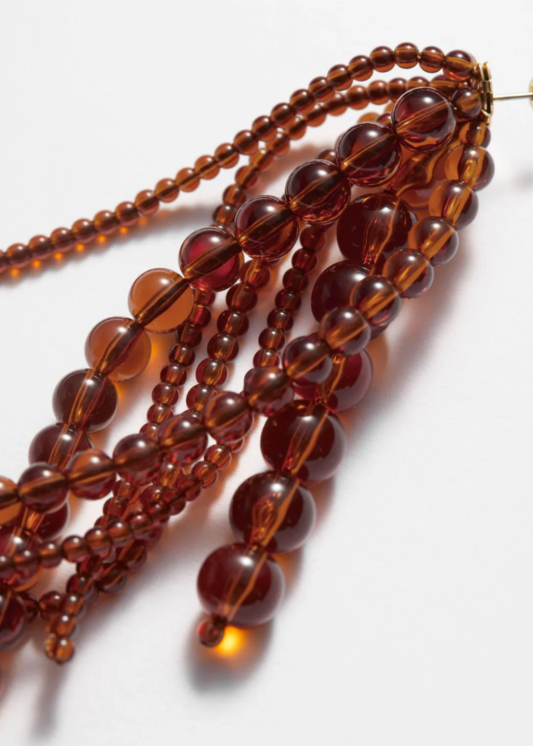 Boucles D’oreilles à Perles En Verre En Cascade