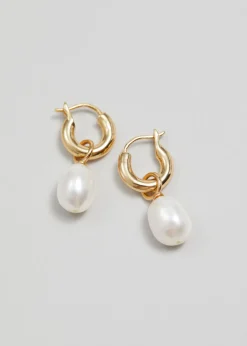 Boucles D’oreilles Avec Perles D’eau Douce