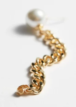 Boucles D’oreilles Effet Drapé à Perles