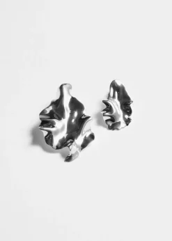 Boucles D’oreilles En Argent De Forme Organique
