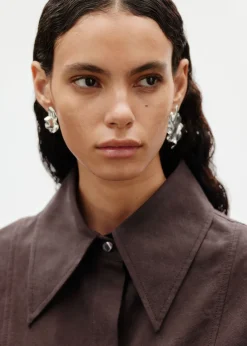 Boucles D’oreilles En Argent De Forme Organique