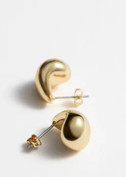 Boucles D’oreilles Incurvées En Forme De Goutte