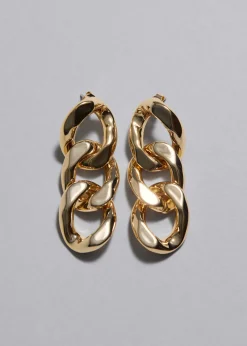 Boucles D’oreilles épaisses à Chaîne Pendante